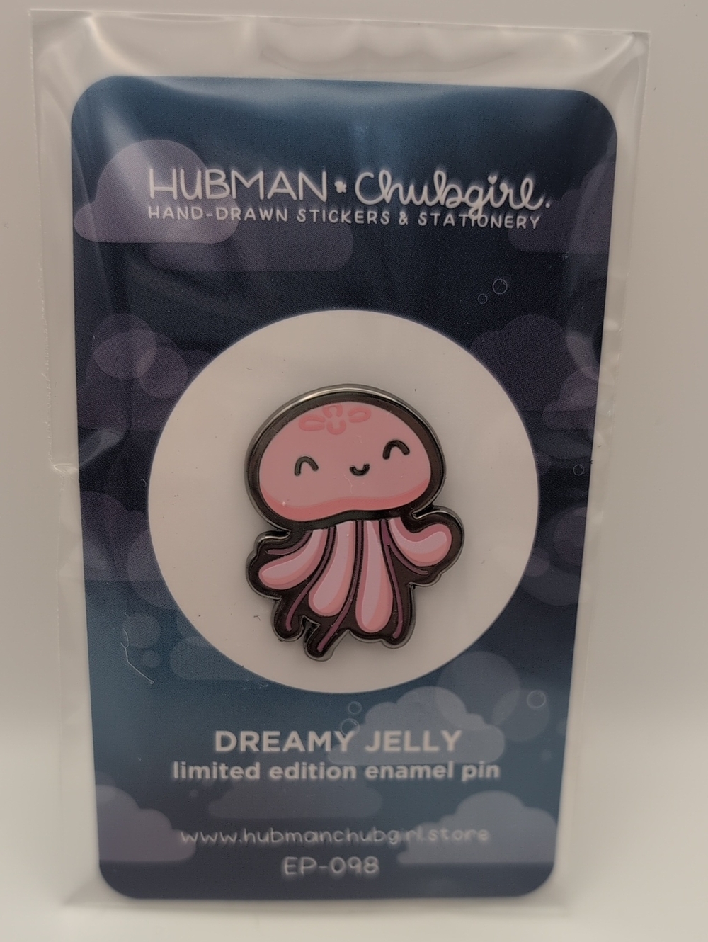 Hubman & Chubgirl Dreamy Jelly Fish Pink Limited Edition Enamel Pin